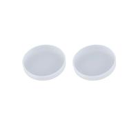 Lot de 2 moules en silicone ronde/carré en résine pour dessous de verre à faire soi-même - 6 cm