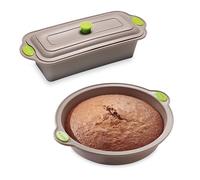 Lot de 2 moules Rigiflex : moule à manqué et moule à terrine avec couvercle Mathon