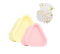 Lot de 2 moules triangulaires Onigiri + 100 emballages jetables Onigiri - Kit de fabrication de boules de riz à sushi