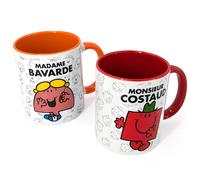 Lot de 2 mugs MONSIEUR MADAME série Bavarde et Costaud