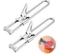 Lot de 2 multifonctionnel Acier Inoxydable Ouvre Bocal Réglable, Ouvre Bocal Sans Effort Manuel, Ouvre Boite pour Âgées Les Personnes Souffrant d'Arthrite, Les FemmesCable USB C Charge Rapide 3,1A, [