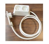 Lot de 2 multiprises avec fiche de 1 m - Multiprise pour meuble derrière prise plate