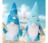 Lot de 2 nains de mer en peluche Décoration sans visage Figurine de collection Cadeau de fête Fait à la main Lutin suédois