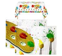 Lot de 2 Nappes de Fête Aquarelle, Tapis de Peinture Lavable pour Bricolage, Décorations pour Enfants, Convient pour les Pique-niques