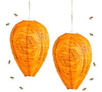 Lot de 2 nid de guêpes artificiels à suspendre pour l'extérieur, imperméable, résistant aux intempéries, pour la maison et le jardin (B)
