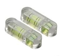 Lot de 2 niveaux à bulle de précision pour niveau étroit pour alignement horizontal vertical peintures murales calendriers muraux en acrylique vert jaune 29 x 9 x 7 mm
