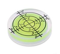 Lot de 2 niveaux à bulle ronds en acrylique de 32 mm avec lignes noires pour faible parallaxe, pour supports LCD, appareils photo,