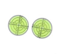 Lot de 2 niveaux à bulles horizontaux en acrylique pour un marquage précis des degrés - Pour mini niveaux à bulle dans le cadre, les peintures murales et le nivellement du moniteur