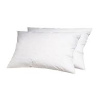 Lot de 2 oreillers 100% plumettes fabriqués en France - Soutien mi-ferme | Confort naturel • Garnissage neuf 100% plumettes • Accueil moelleux • Enveloppe antiacarien coton et polyester • Lavables