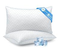 Lot de 2 Oreillers 50x70 cm COZSINOOR, Fibres Polyester Creuses 7D, Taie Refroidissante Respirante, Hypoallergénique, Confort Doux