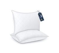 Lot de 2 Oreillers 50x70 cm Konsoefuly, 100% Fibres de Polyester Creuses 7D, Respirants, Hypoallergéniques, anti-acariens, Certifié Oeko-Tex