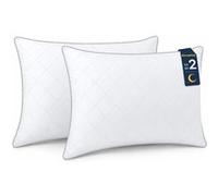 Lot de 2 Oreillers 50x70 cm Konsoefuly, Confort Premium, Fibres de Polyester Creuses 7D, Moelleux, Hypoallergénique, Lavable en Machine blanc