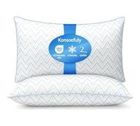 Lot De 2 Oreillers 50x70 cm Konsoefuly, Tissu Nylon Polyester, Taie Refroidissante, Entretien Facile, Lavable En Machine