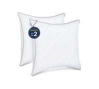 Lot de 2 Oreillers 60x60 cm Konsoefuly, 100% Fibres de Polyester Creuses 7D, Respirants, Hypoallergéniques, anti-acariens, Certifié Oeko-Tex