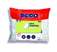 DODO Oreillers Lot de 2 - Anti-acariens - 50 x 70 cm - 100% polyester - Blanc