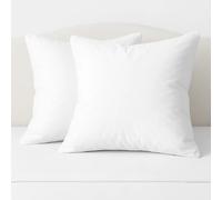 Lot de 2 oreillers blancs coton percale 65x65 - Moelleux - 31154