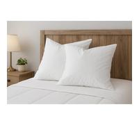 Lot de 2 oreillers blancs - Moelleux - 60x60 - Coton anti-acariens - 40005
