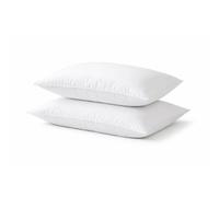 Lot de 2 oreillers blancs polycoton lavable à 95°C - 45x70 - Moelleux - 39968