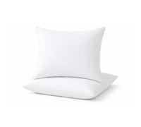 Lot de 2 oreillers blancs polycoton lavable à 95°C - 60x60 - Moelleux - 39969