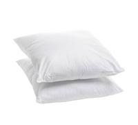 Lot de 2 Oreillers Coton Bio - Confort Moelleux - Enveloppe 100% coton certifié GOTS - 60x60cm - BLEU CALIN