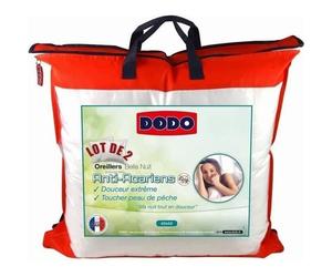 Lot de 2 Oreillers DODO - Belle Nuit - 60 x 60 cm - Blanc