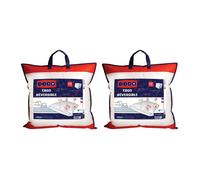 Lot de 2 oreillers DODO ergonomiques anti-acariens à mémoire de forme - 60 x 60 cm - COEUR ADAPT