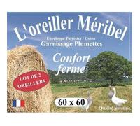 DODO Oreillers MERIBEL Plumettes 60x60 cm Lot de 2