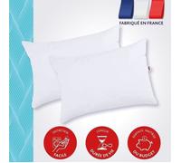 Lot de 2 Oreillers DODO - Tendance - 50 x 70 cm - Blanc