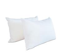 Lot de 2 oreillers ergonomiques Flocons 60x60 cm - Mémoire de forme - 20 cm - Blanc