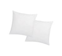 Vente-unique - Lot de 2 oreillers mémoire de Forme mémofill 60 x 60 cm - Percale de Coton - 91 Fils/cm² - 750 GR - Blanc - AUXENCE