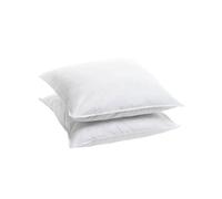 Lot de 2 Oreillers Moelleux Gonflant 60x60cm - ZIP pour régler l'épaisseur - Enveloppe 100% coton - BLEU CALIN