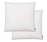 Lot de 2 Oreillers Remplissage de Duvet Cousins Décoration Balcon Blanc vidaXL