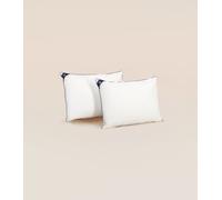 Lot de 2 oreillers universels 50x70 cm - Respirant et moelleux - Fait en France - Microfibres recy s - Tediber