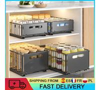 Lot de 2 organiseurs de placard coulissants, sans perçage, sans perforation, pour rangement sous évier, tiroir coulissant multifonctionnel pour la maison, pour pots à épices, pots à condiments, Packag