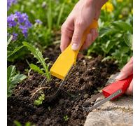 Lot de 2 outils de désherbage manuels pour le jardinage, lame incurvée tranchante avec poignée ergonomique, désherbeur manuel précis pour potagers, parterres de fleurs et travaux de cour