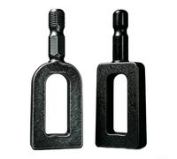 Lot de 2 outils de forage robustes pour fil de clôture de calibre 9 et 11, enrouleur de fil électrique en métal et noueur pour clôture de jardin, construction, noir