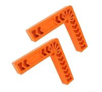 Lot de 2 outils de positionnement à angle droit de 90 degrés - Règle carrée de 7,6 cm, 10,2 cm, 15,2 cm - Pour le travail du bois - Marquage de précision - Aide au traçage - Rouge