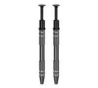 Lot de 2 outils de ramassage à 4 griffes en acier inoxydable pour bijoutier - Outil de ramassage à 4 broches pour puce IC composants électroniques pièces clous serrage - Noir