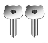 Lot de 2 outils d'ouverture de noix de coco en acier inoxydable, sûr et facile à ouvrir pour jeunes noix de coco matures (ours)