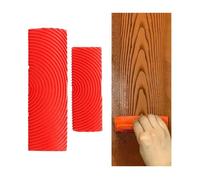 Lot de 2 outils effet bois, rouleau peinture texture bois, peigne caoutchouc pour mur et sol