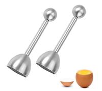 Lot de 2 Ouvre Oeuf Coupe Oeuf à la Coque Outil de Cuisine | Ouvre-Œufs en Acier Inoxydable Coupe-Coquille pour Oeufs durs et Mous, Toqueur Oeuf