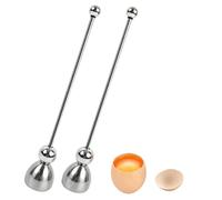 Lot de 2 Ouvre-Œufs en Acier Inoxydable Toqueur à Oeuf pour Œufs à la Coque et Durs Coupe Oeuf à la Coque pour Découpe Nette Séparateur de Coquille Durable Simple pour Préparation Rapide Présentation