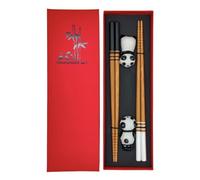 Lot de 2 paires de baguettes à sushi - Avec dessous en céramique - Bois durable - Japonais, chinois, coréen, taïwanais