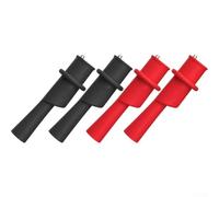 Lot de 2 paires de câbles de test multimètre, pinces crocodile, pointes de fil, pour testeur numérique analogique, sondes métalliques isolées en caoutchouc, 10 A 1000 V, rouge et noir