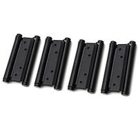 Lot de 2 paires de charnières de porte en acier inoxydable à double action pour saloon café Fermeture automatique 125 mm