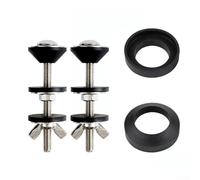 Lot de 2 paires de vis de réservoir de toilettes, boulons en acier inoxydable 304 avec anneaux d'étanchéité et joints en caoutchouc pour fixation de salle de bain