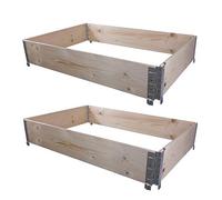 Lot de 2 palettes pliables 120 x 80 x 19,5 cm