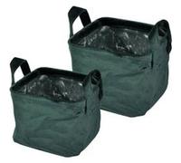 Lot de 2 Panières Carrées Velvet 20cm Vert Foncé Vert G