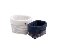 Lot De 2 Panières De Rangement En Double Gaze De Coton Bleu