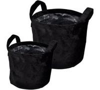 Lot de 2 Panières Rondes "Velvet" 19cm Noir Noir G